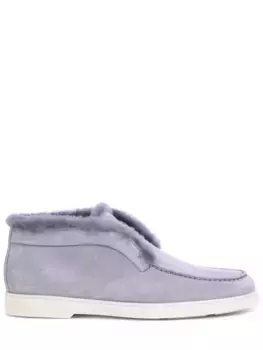 Лоферы замшевые на меху