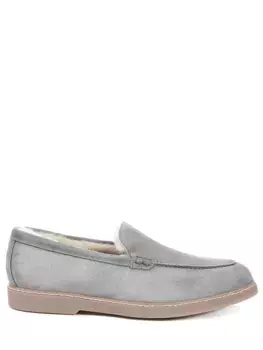 Лоферы замшевые на меху