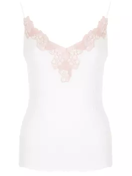 Майка хлопковая с кружевом