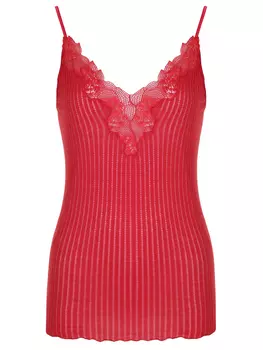 Майка хлопковая с кружевом