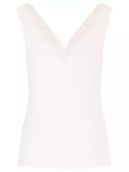 Майка хлопковая с кружевом