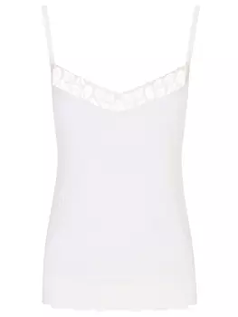 Майка хлопковая с кружевом