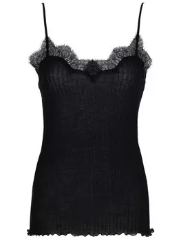 Майка хлопковая с кружевом