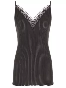 Майка хлопковая с кружевом