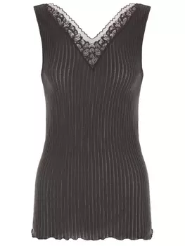 Майка хлопковая с кружевом