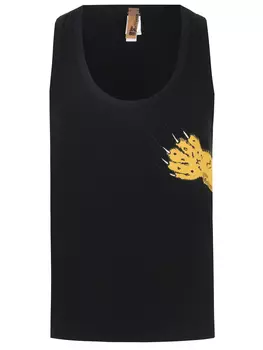 Майка хлопковая с принтом JOHN GALLIANO