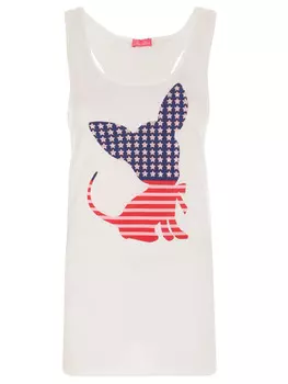 Майка хлопковая с принтом PARIS HILTON