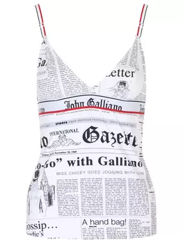Майка с принтом JOHN GALLIANO