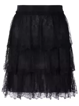Мини-юбка с кружевом