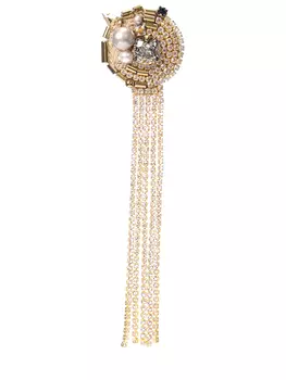 Моноклипса с жемчугом и кристаллами