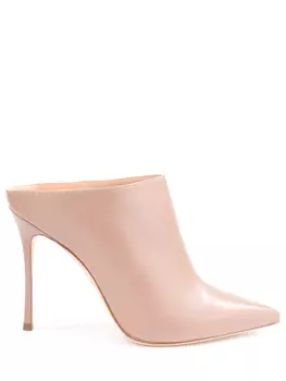 Мюли кожаные на шпильке SERGIO ROSSI