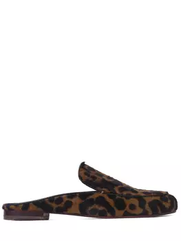 Мюли кожаные с отделкой мехом REFINED