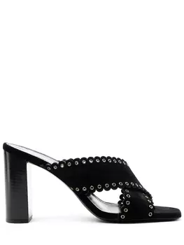 Мюли замшевые SAINT LAURENT