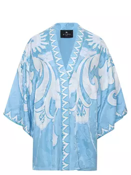 Накидка из вискозы и шелка ETRO