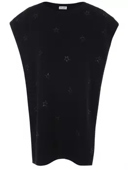 Накидка-пончо из шерсти SAINT LAURENT