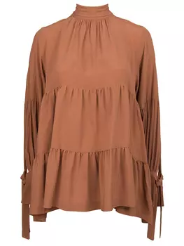 Однотонная блуза