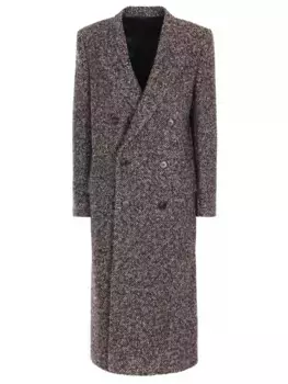 Пальто двубортное шерстяное