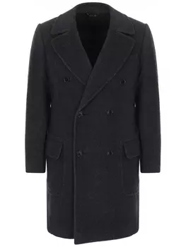 Пальто двубортное шерстяное CANALI