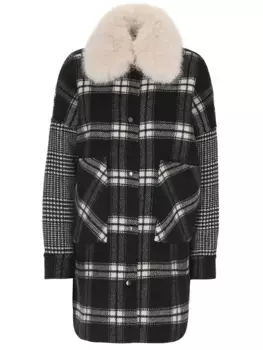 Пальто хлопковое в клетку FORTE COUTURE
