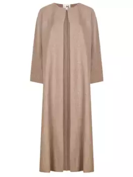 Пальто из льна и шерсти