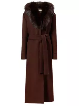 Пальто кашемировое с мехом лисы PERCE-NEIGE