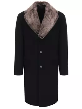 Пальто кашемировое с мехом норки BRIONI