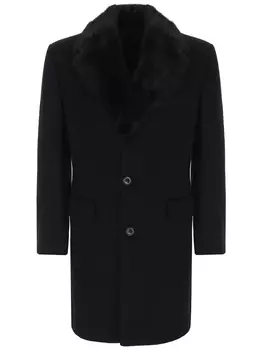 Пальто кашемировое с мехом норки CASTANGIA