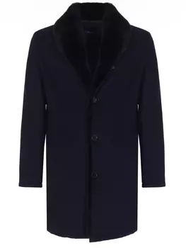 Пальто кашемировое с меховой отделкой