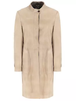 Пальто кожаное BRUNELLO CUCINELLI