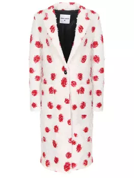 Пальто с контрастным принтом