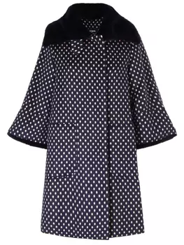 Пальто шелковое с мехом норки KITON