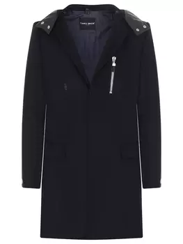 Пальто шерстяное с капюшоном FRANKIE MORELLO