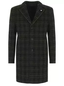 Пальто шерстяное в клетку