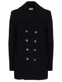Пальто твидовое SAINT LAURENT