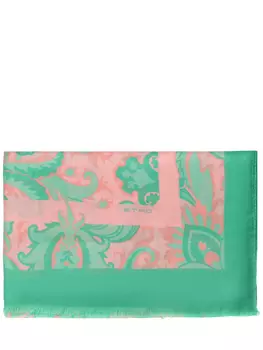 Палантин из хлопка и шелка ETRO