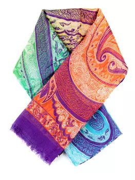 Палантин из шерсти и шелка ETRO