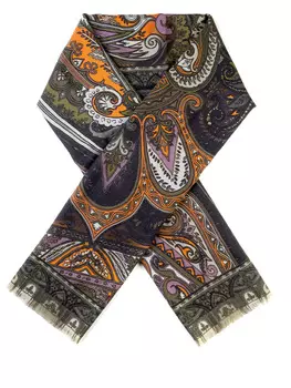 Палантин из шерсти и шелка с принтом ETRO