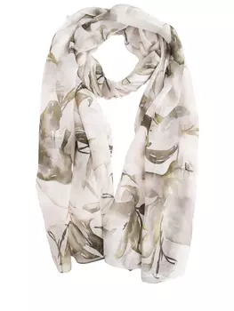 Палантин шелковый с принтом