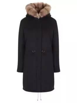 Парка кашемировая на соболином меху