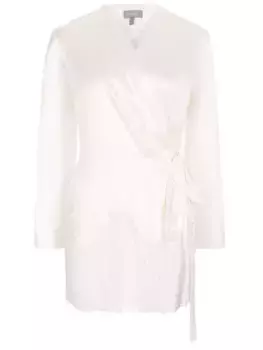 Пеньюар шелковый с кружевом