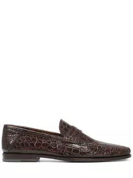 Пенни-лоферы из кожи крокодила