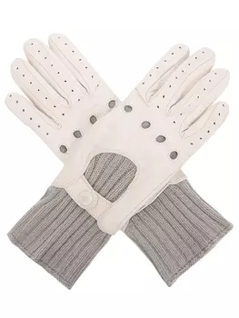 Перчатки из кожи и кашемира