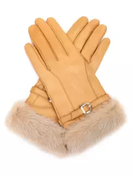 Перчатки кожаные с мехом норки