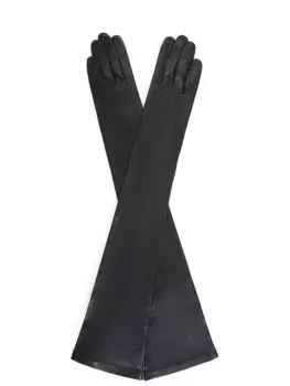 Перчатки кожаные удлиненные