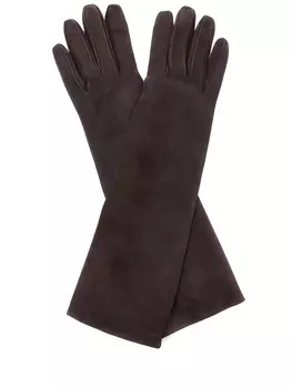 Перчатки замшевые удлинённые