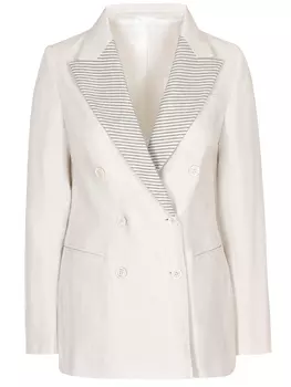 Пиджак двубортный льняной BRUNELLO CUCINELLI