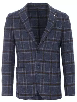 Пиджак хлопковый в клетку L.B.M. 1911