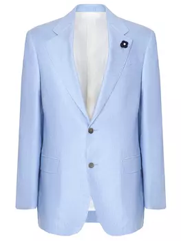 Пиджак из шелка и льна