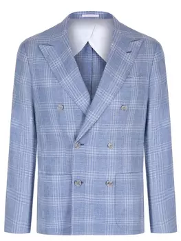 Пиджак из шерсти и льна BARBA