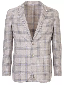 Пиджак из шерсти в клетку